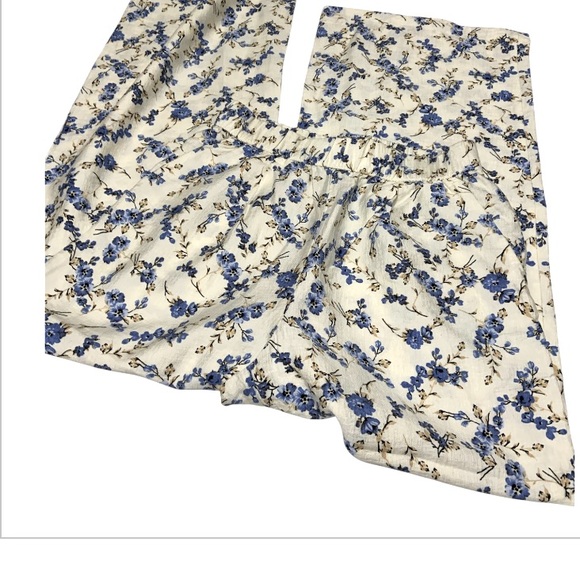 A new Day Floral Cream and Blue Women's Pants Wide Leg size S - Picture 5 of 6